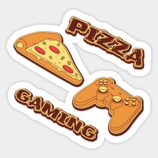 life is better with pizza and gaming Sticker